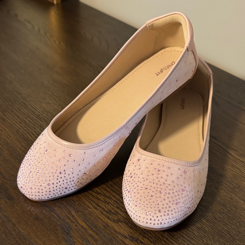 Brand New Pretty Fit Pink Sparkle Flats